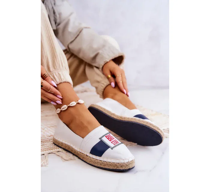 Dámské elegantní espadrilky Big Star - bílá/tmavě modrá