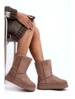 Dámské sněhové boty VL256P Tmavě béžová - Seastar