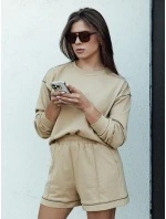 Dámská tepláková souprava beige Dstreet model 21978449 - FashionStreet Dámská tepláková souprava beige Dstreet model 21978449 - FashionStreet