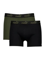 Pánské boxerky Puma 2-Pack khaki černá pohodlná bavlna Pánské boxerky Puma 2-Pack khaki černá pohodlná bavlna
