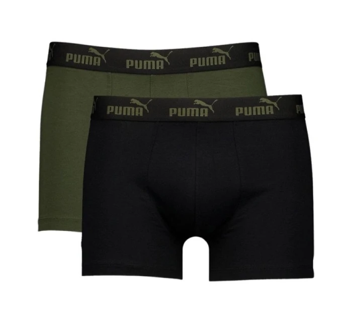 Pánské boxerky Puma 2-Pack khaki černá pohodlná bavlna Pánské boxerky Puma 2-Pack khaki černá pohodlná bavlna