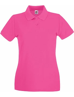 LadyFit Premium Polo Dámské piqué polo model 22442230 fuchsia - Fruit of the Loom