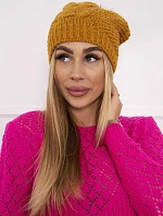 Sandra K210 hořčicová fleecová čepice
