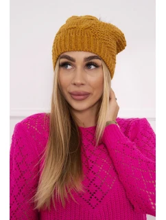 Sandra K210 hořčicová fleecová čepice