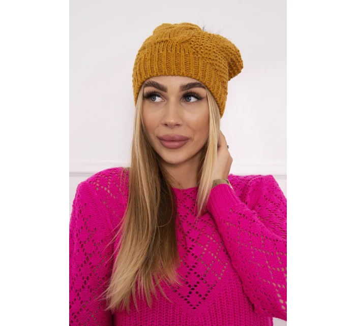 Sandra K210 hořčicová fleecová čepice Sandra K210 hořčicová fleecová čepice