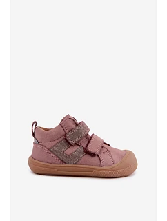 Kožené polobotky barefoot pro děti  Špinavě růžové model 22386261 - Froddo
