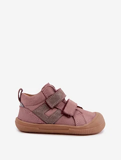 Kožené polobotky barefoot pro děti  Špinavě růžové model 22386261 - Froddo