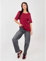 T shirt RV TS model 21888959 bordowy - FPrice T shirt RV TS model 21888959 bordowy - FPrice