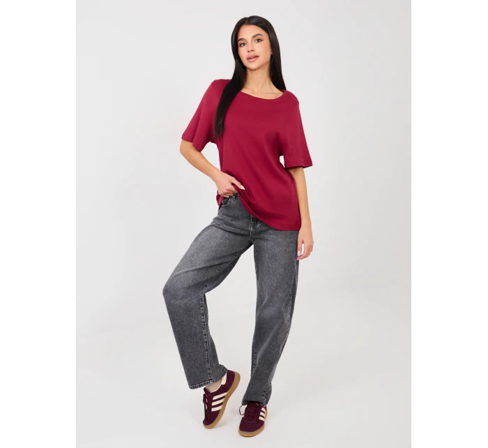 T shirt RV TS model 21888959 bordowy - FPrice T shirt RV TS model 21888959 bordowy - FPrice