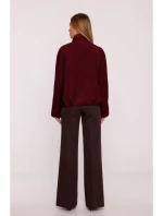 M885 Kabát látkový - bordó