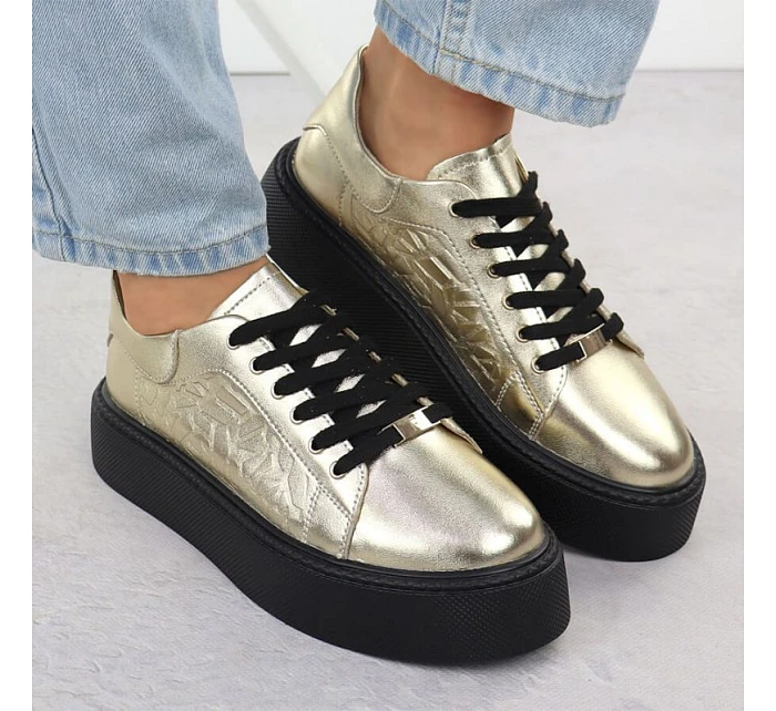 Dámské polobotky W PAW546B černo-zlaté - Filippo