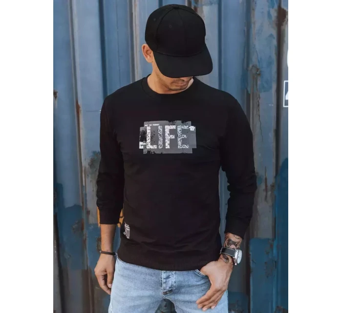 Pánská mikina s potiskem černá Dstreet model 21966064 - FashionStreet