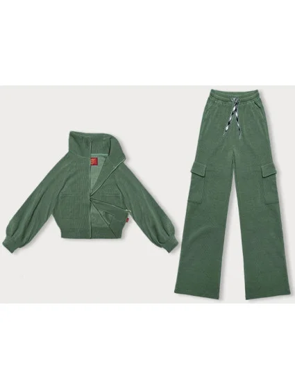 Casual komplet v olivové barvě s kalhotami typu cargo (AMG-338A) Casual komplet v olivové barvě s kalhotami typu cargo (AMG-338A)