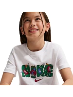 Dětské tričko Nike Sportswear, bílé, IM9534, velikost 100 Dětské tričko Nike Sportswear, bílé, IM9534, velikost 100