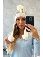 Dámská klapka na uši Balbina K381 light ecru