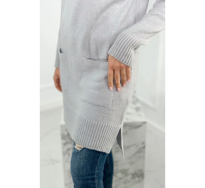 Svetr se stojáčkem světle šedý Svetr se stojáčkem světle šedý