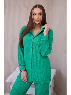 2dílná plisovaná souprava jasně zelená