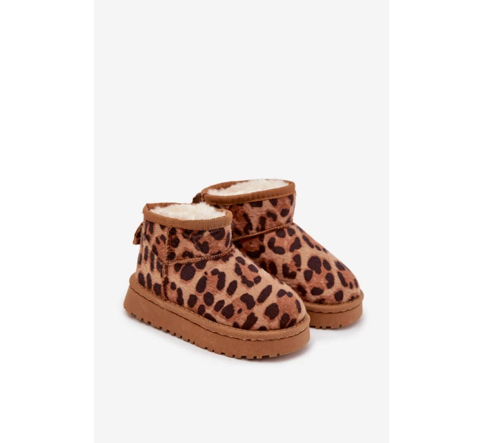 Dětské sněhule vyhřívané s Panterka Hnědé model 21718620 - Boto Dětské sněhule vyhřívané s Panterka Hnědé model 21718620 - Boto