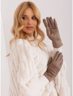 Rękawiczki AT RK model 19367855 ciemny bezowy - FPrice Rękawiczki AT RK model 19367855 ciemny bezowy - FPrice