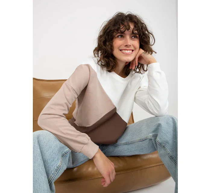 Mikina RV BL 8463.41P bílo-hnědá