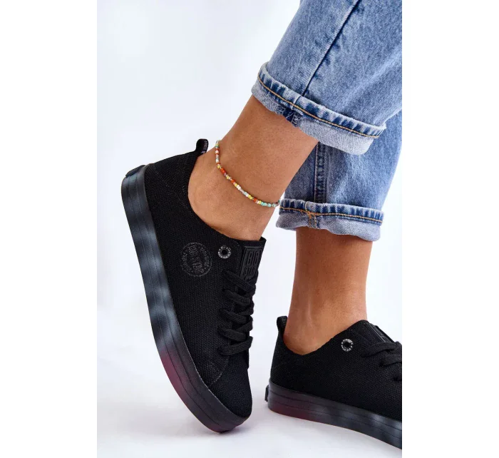 Dámské tenisky s barevnou platformou Big Star LL274239 Černá