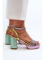 Dámské sandály na vysokém podpatku D&A Multicolor Dámské sandály na vysokém podpatku D&A Multicolor
