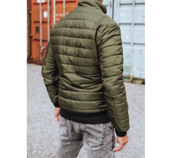 Pánská přechodná prošívaná zelená bunda FashionStreet TX3408z Pánská přechodná prošívaná zelená bunda FashionStreet TX3408z