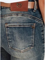 Dámské úzké push up džíny modré FashionStreet UY2803