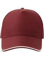 Atlantis Headwear Recy Five Piping 5 panelová sandwich kšiltovka 33.0282 burgundy/white Atlantis Headwear Recy Five Piping 5 panelová sandwich kšiltovka 33.0282 burgundy/white