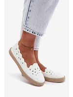 Dámské espadrilky s s květinami bílé model 22123191 - EVENTO