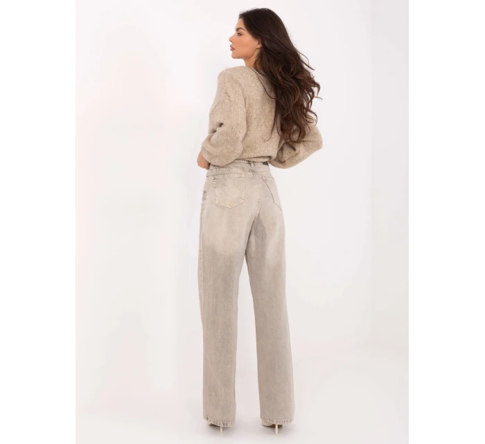 Spodnie model 21378696 szaro beżowy - FPrice