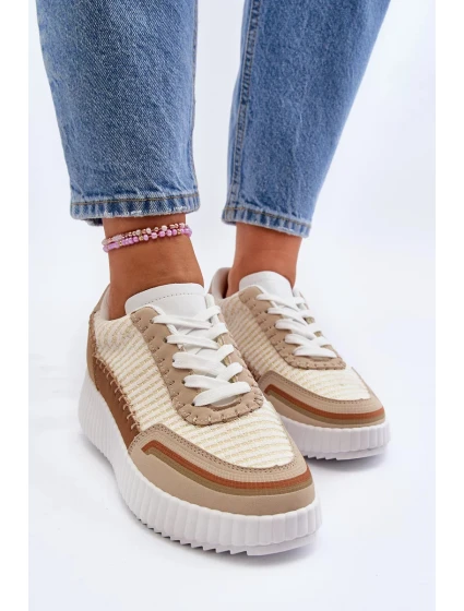 Dámské Tenisky na platformě Béžová Redala Dámské Tenisky na platformě Béžová Redala
