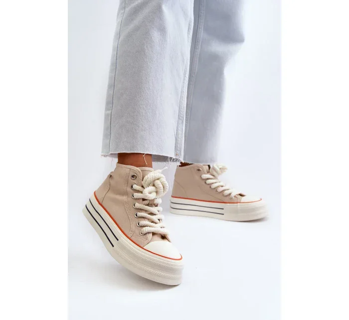 Dámské Tenisky na platformě Béžové Aineri Dámské Tenisky na platformě Béžové Aineri