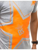 Pánské tričko s potiskem světle šedé model 21962695 - Dstreet Pánské tričko s potiskem světle šedé model 21962695 - Dstreet