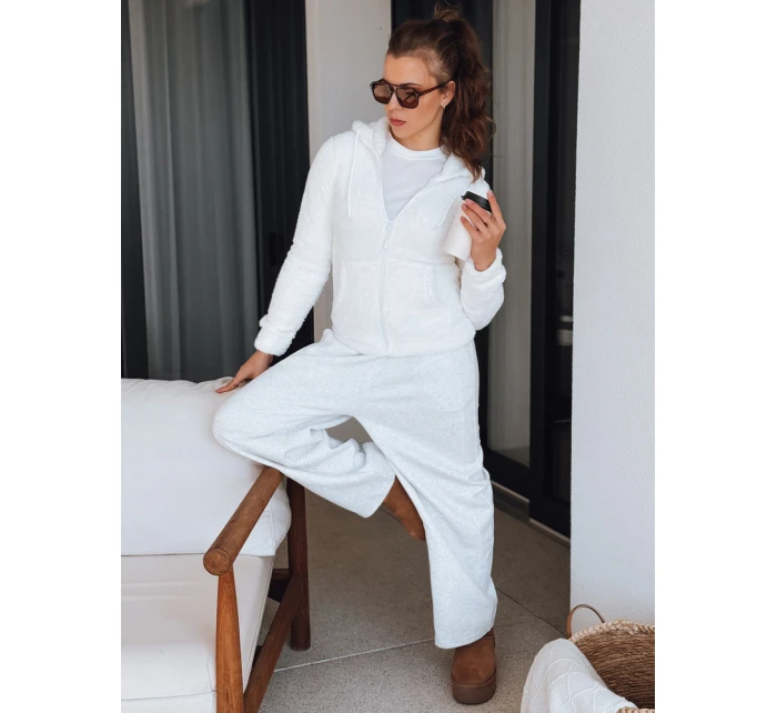 Dámská mikina s kapucí bílá FashionStreet BY1555 Dámská mikina s kapucí bílá FashionStreet BY1555