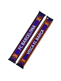 Oboustranná fanouškovská šála FC Barcelona Dvojitá pletená šála 5004BUD39