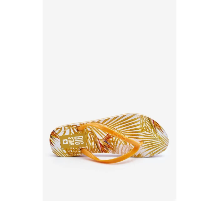 Dámské módní žabky Big Star LL274819 žluté