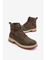 Pánské Trapery Memory Foam Botky Big Star KK174205 Khaki