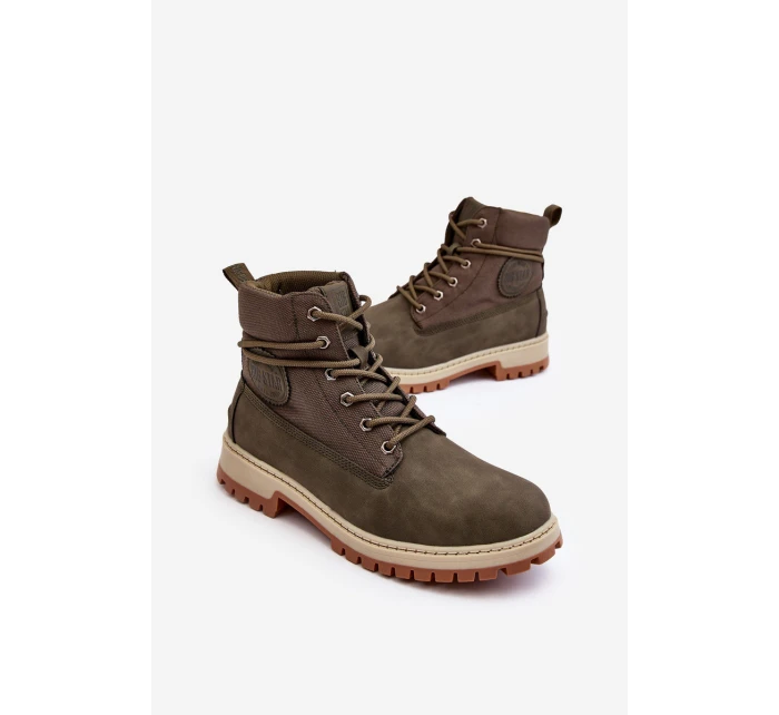 Pánské Trapery Memory Foam Botky Big Star KK174205 Khaki