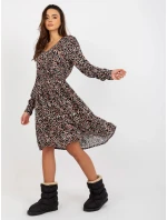 Sukienka model 21110892 czarno beżowy - FPrice Sukienka model 21110892 czarno beżowy - FPrice