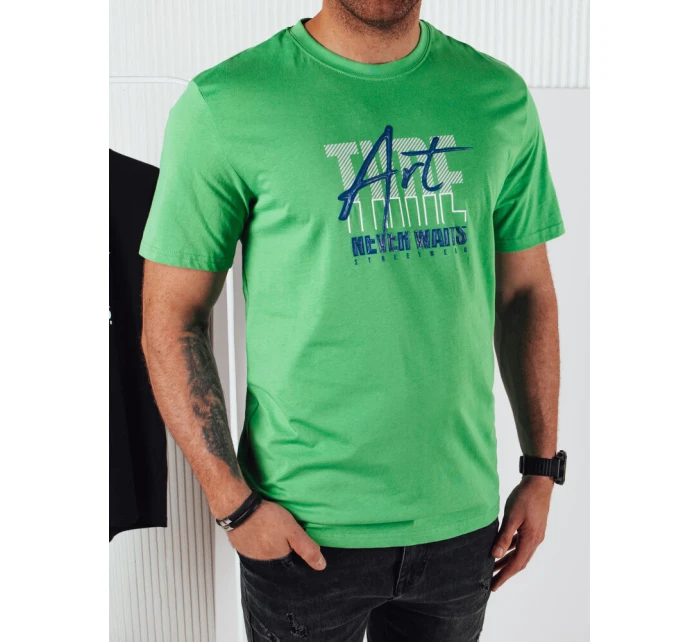 Pánské zelené tričko s potiskem FashionStreet RX5393