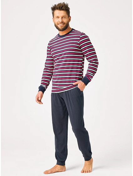 Pyžamo Key MNS 365 B26 dlouhé rukávy, velikosti M–2XL Pyžamo Key MNS 365 B26 dlouhé rukávy, velikosti M–2XL