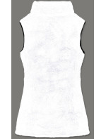 Bílá dámská plyšová vesta (HH005-45)