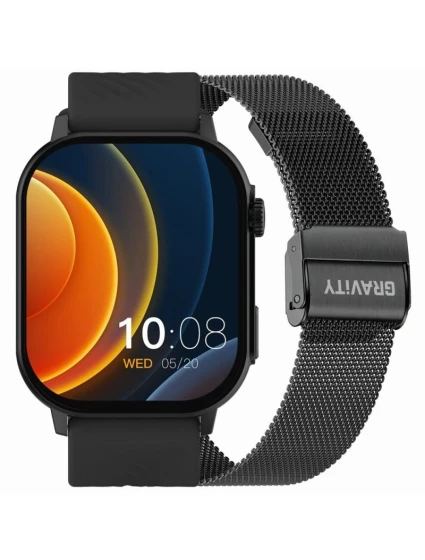 Chytré hodinky Gravity GT15-1 Black Silicone Strap + Black Bracelet Chytré hodinky Gravity GT15-1 Black Silicone Strap + Black Bracelet