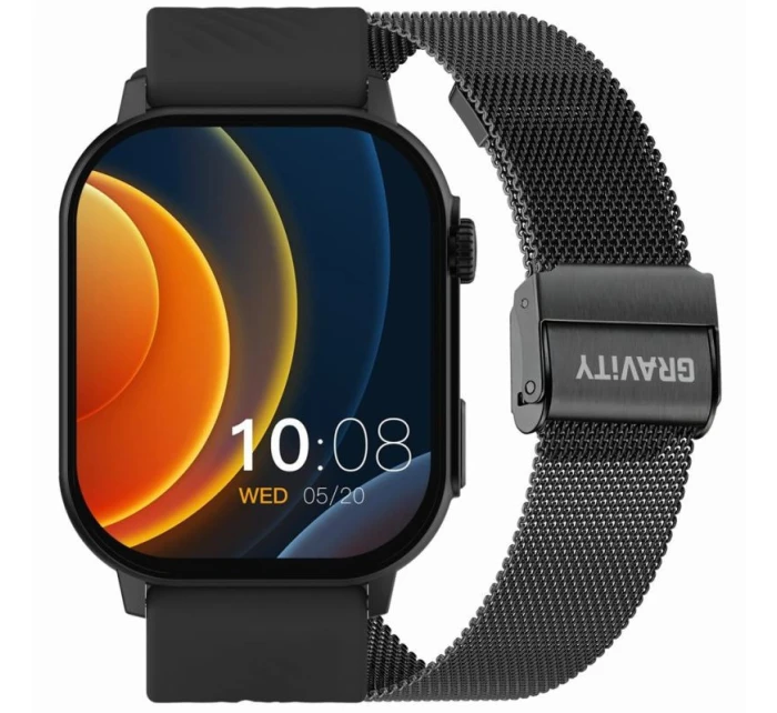 Chytré hodinky Gravity GT15-1 Black Silicone Strap + Black Bracelet Chytré hodinky Gravity GT15-1 Black Silicone Strap + Black Bracelet