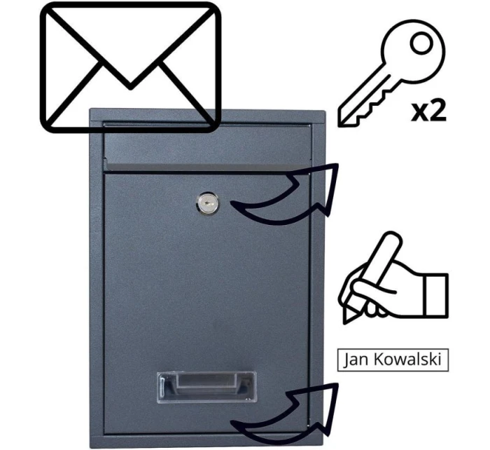 POŠTOVNÍ SCHRÁNKA 21.5X9X31CM 1067537 SASKA GARDEN