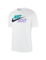 Pánské tričko Tee Just Do It Swoosh, bílé, AR5006 101