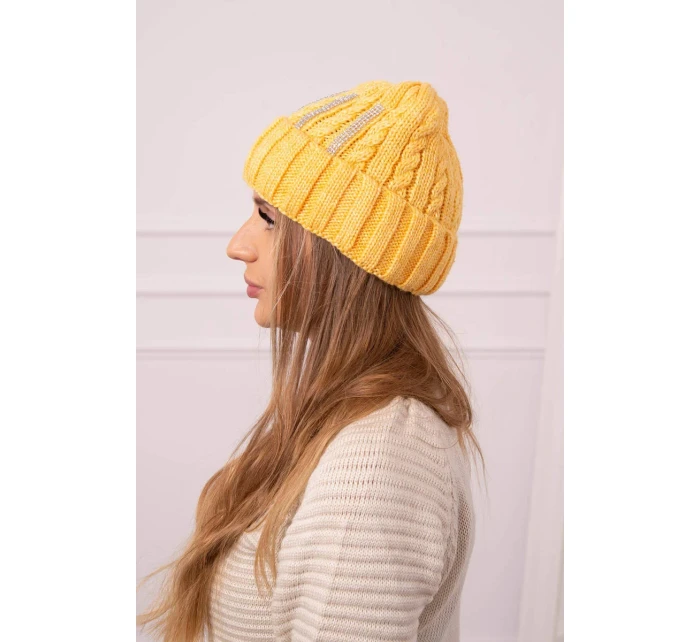 Dámská čepice Selena K384 hořčicová Dámská čepice Selena K384 hořčicová