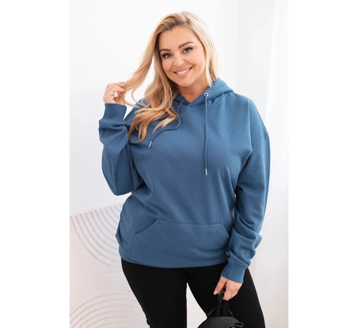 Dámská mikina s kapucí a Plus Size z bavlny model 21750297 - K-Fashion