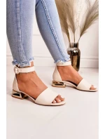Kožené Sandály Na   Béžová model 21546522 - Laura Messi
